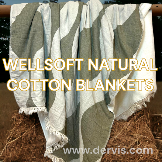 Natural Cotton Wellsoft Double Side Blanket Throw