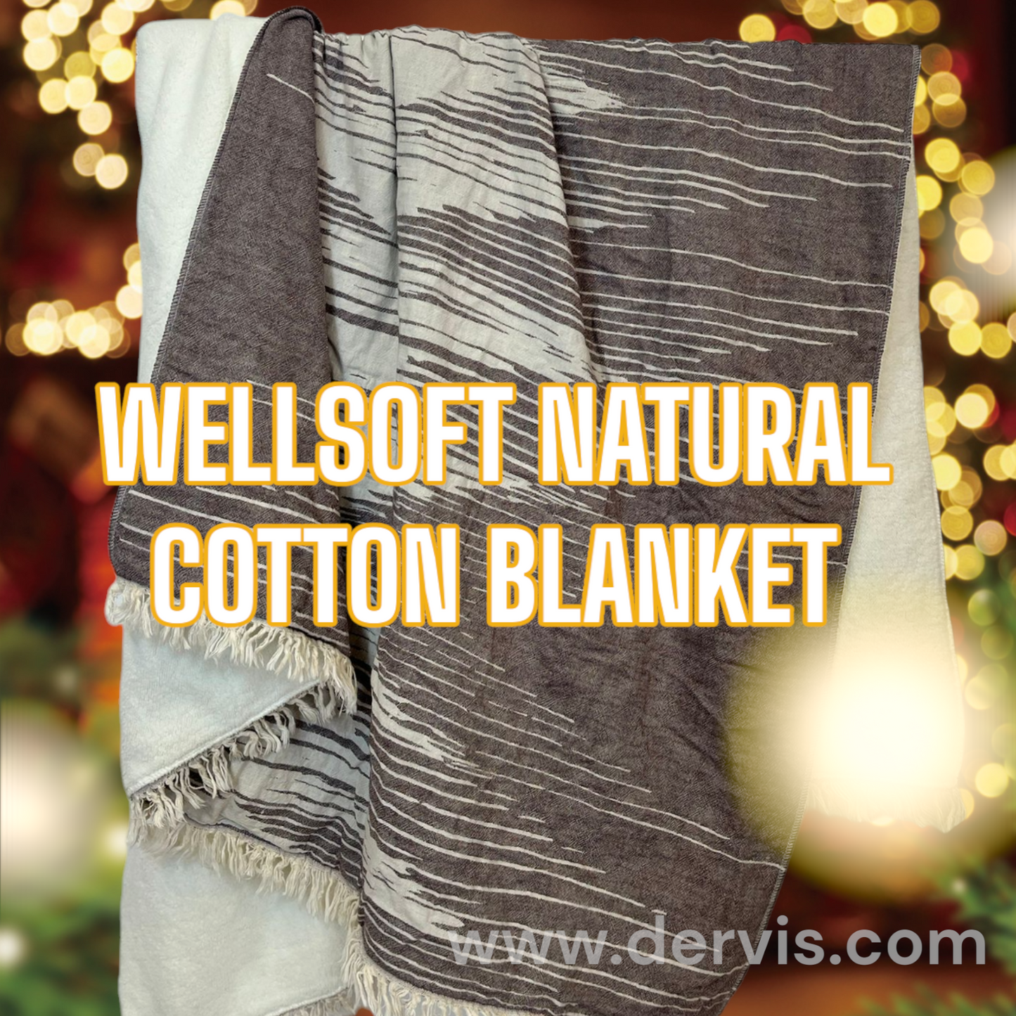 Natural Cotton Wellsoft Double Side Blanket Throw