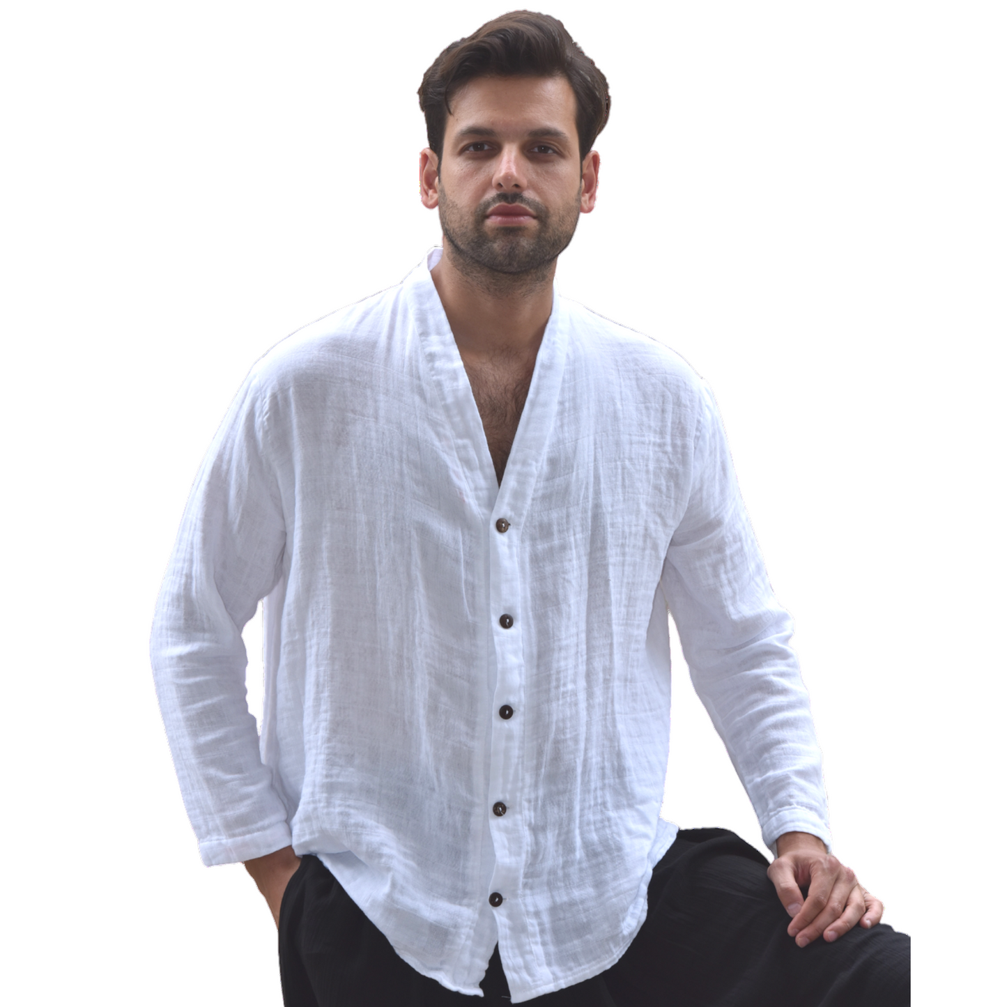 Natural Turkish Cotton Hand Made Men Shirt