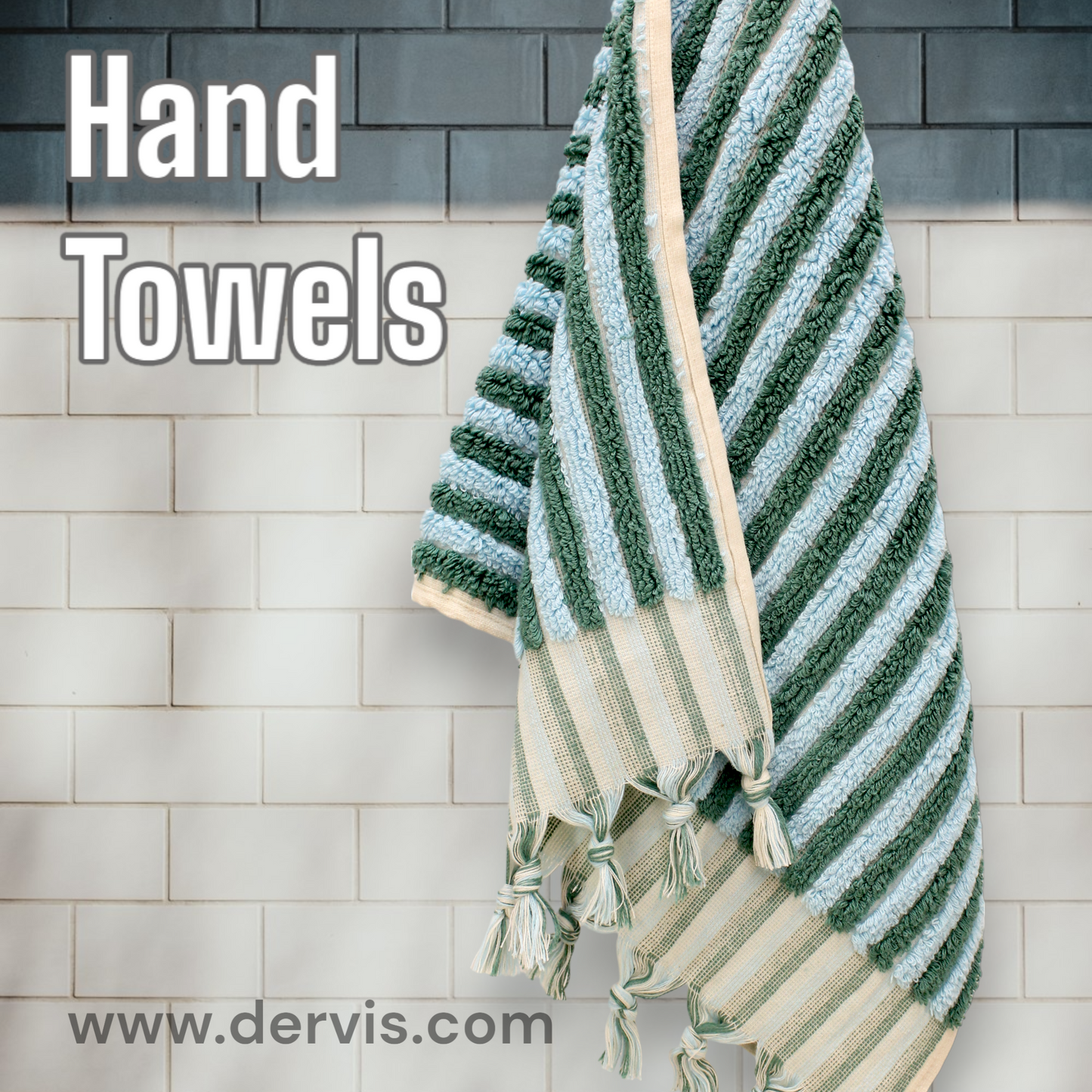 Natural Turkish Cotton Terry Hand Towels