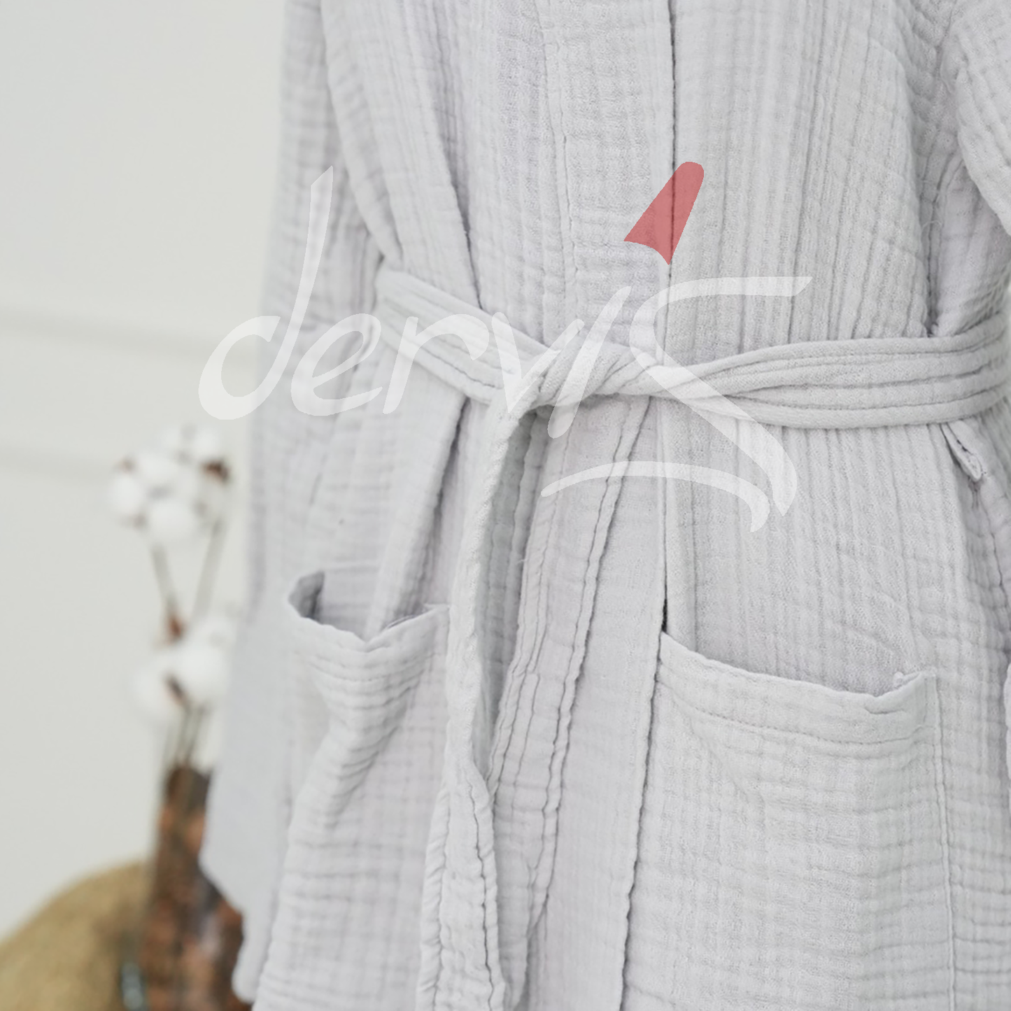 Organic Turkish Cotton Hand Made Muslin Kimono Bathrobe