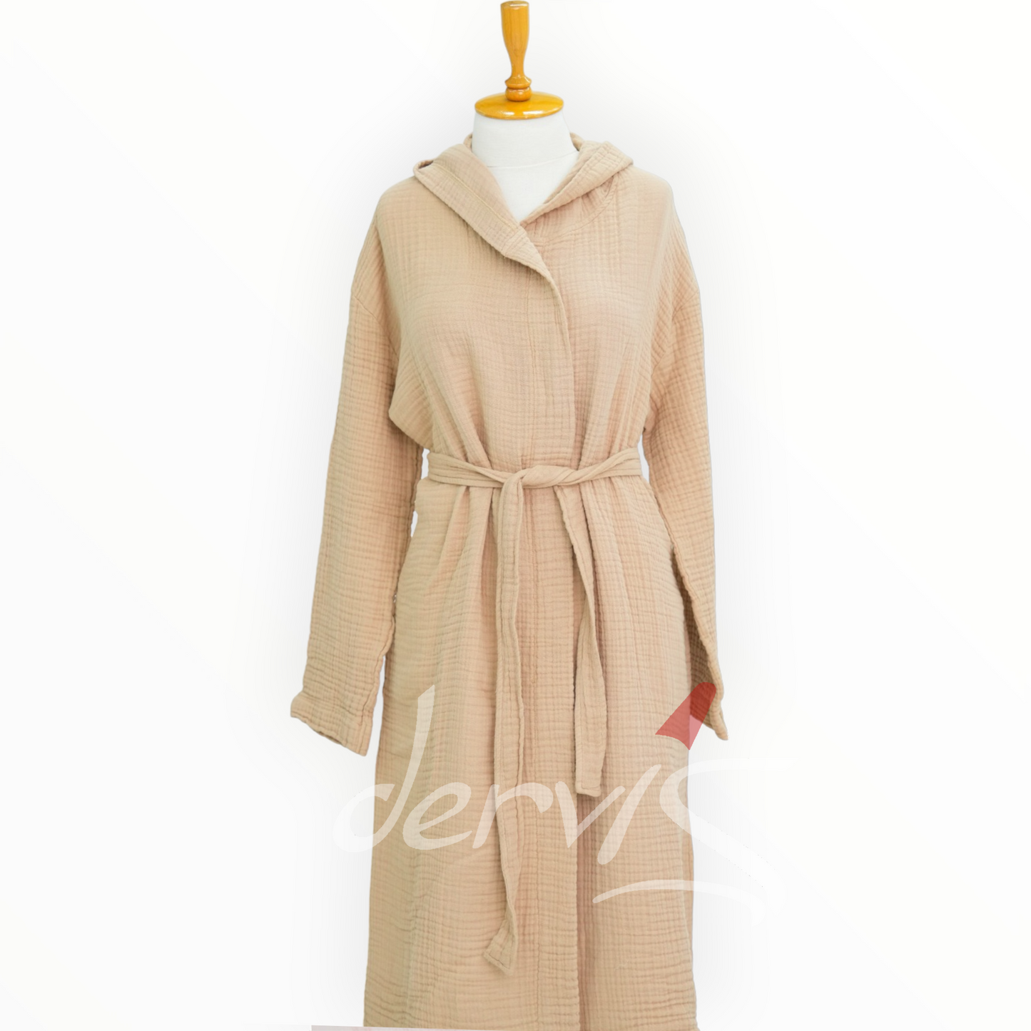 Organic Turkish Cotton Hand Made Hooded Kimono Bathrobe
