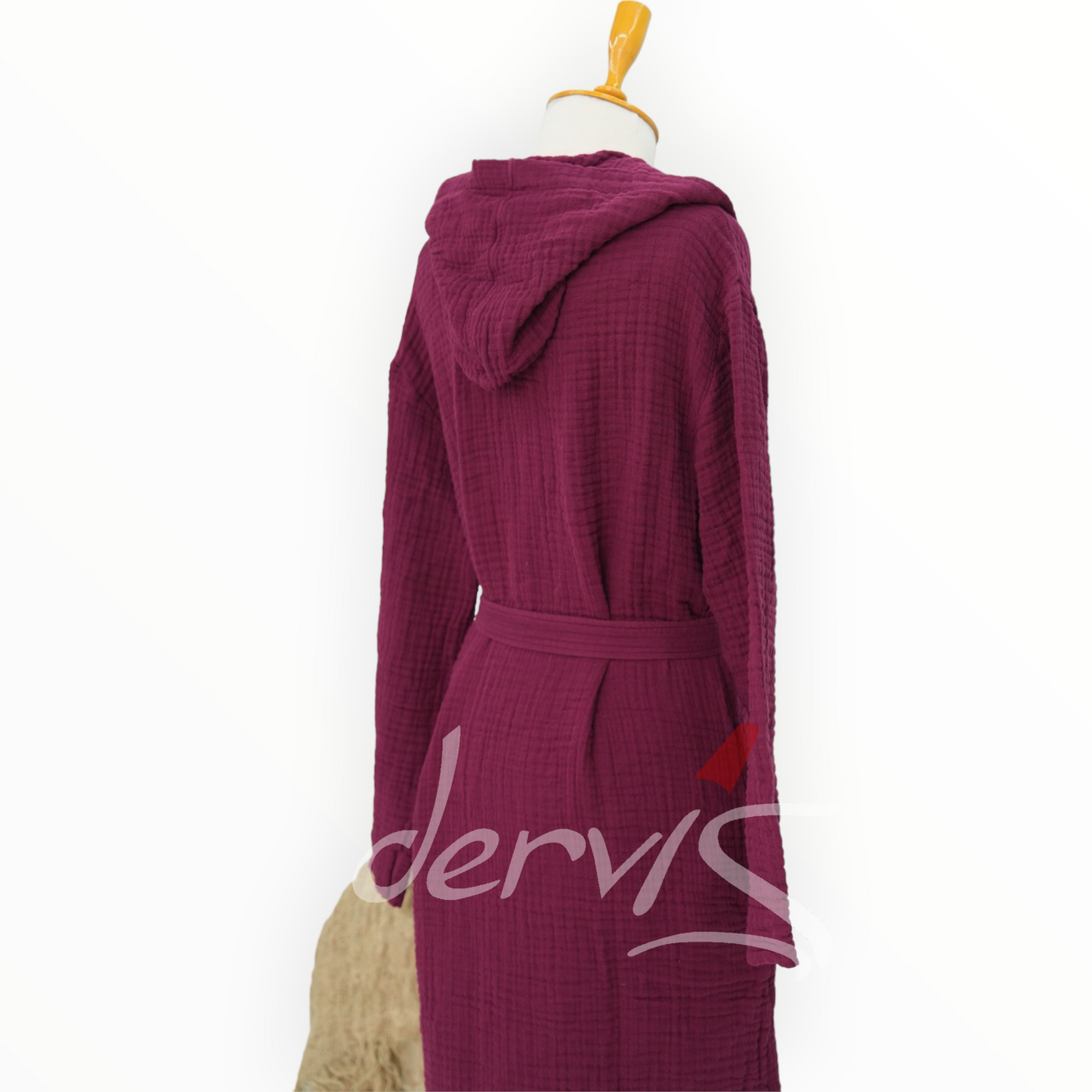 Organic Turkish Cotton Hand Made Hooded Kimono Bathrobe