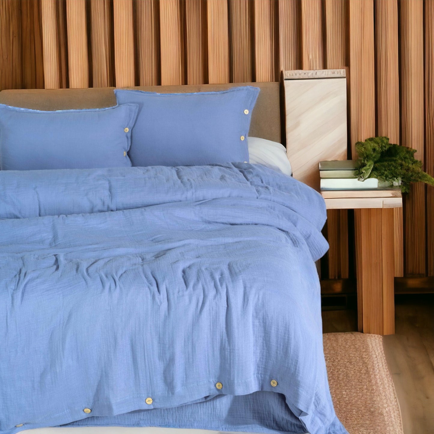 Premium Quality Organic Cotton Muslin Hand Made Duvet Set