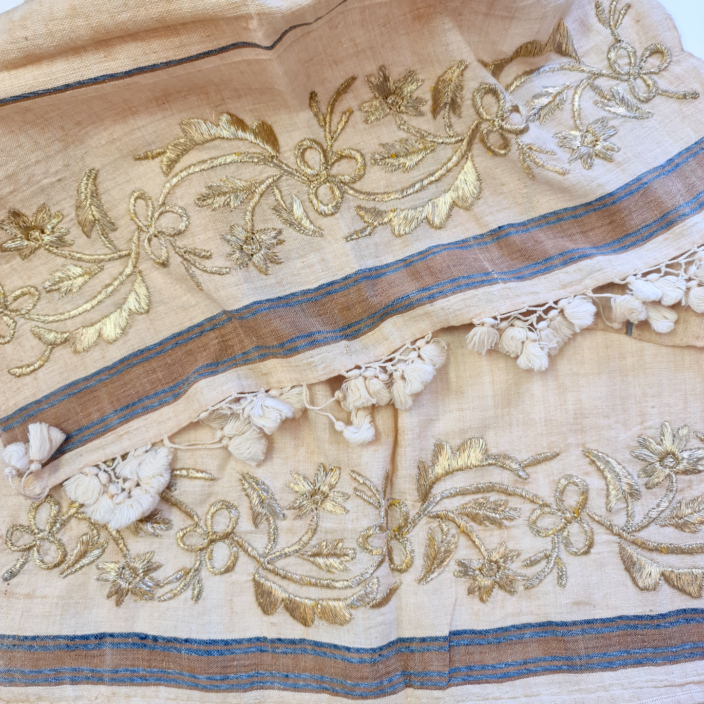 Silk Embroidery Antique Ottoman Turkish Towel
