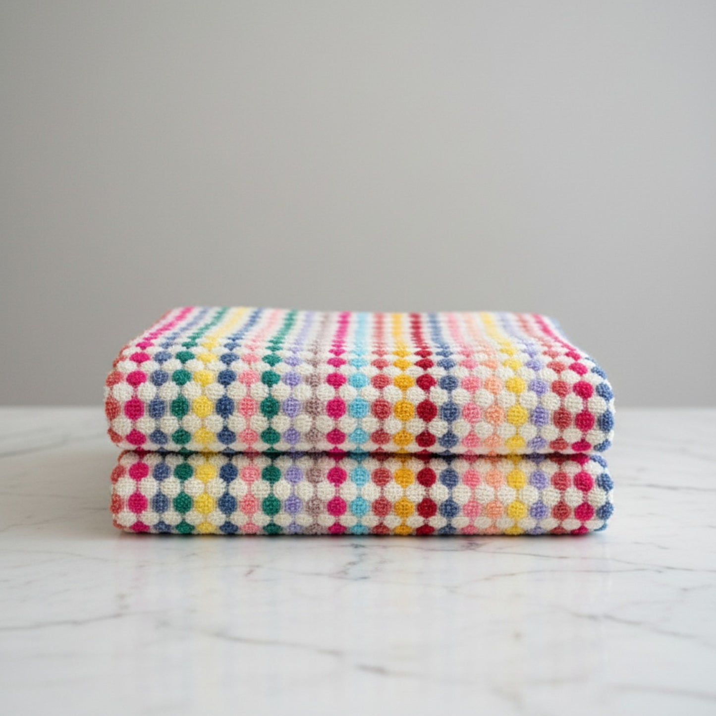 Turkish Hammam Bath Terry Towel Red Shades Dotted