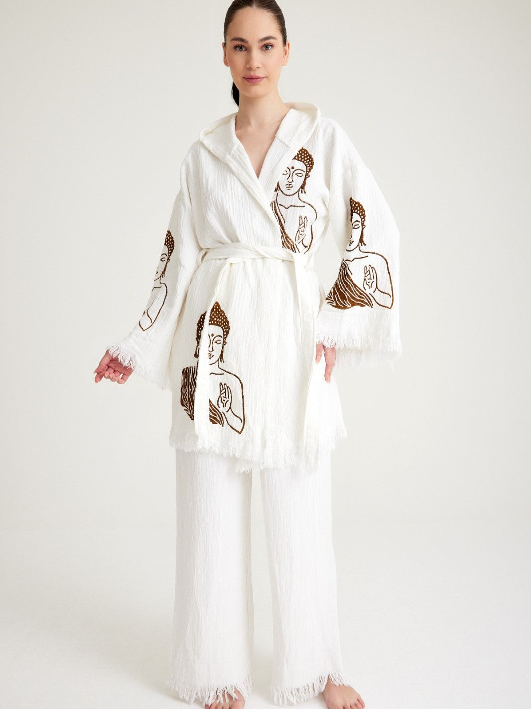 Natural Turkish Cotton Handmade Buddha Kimono Set