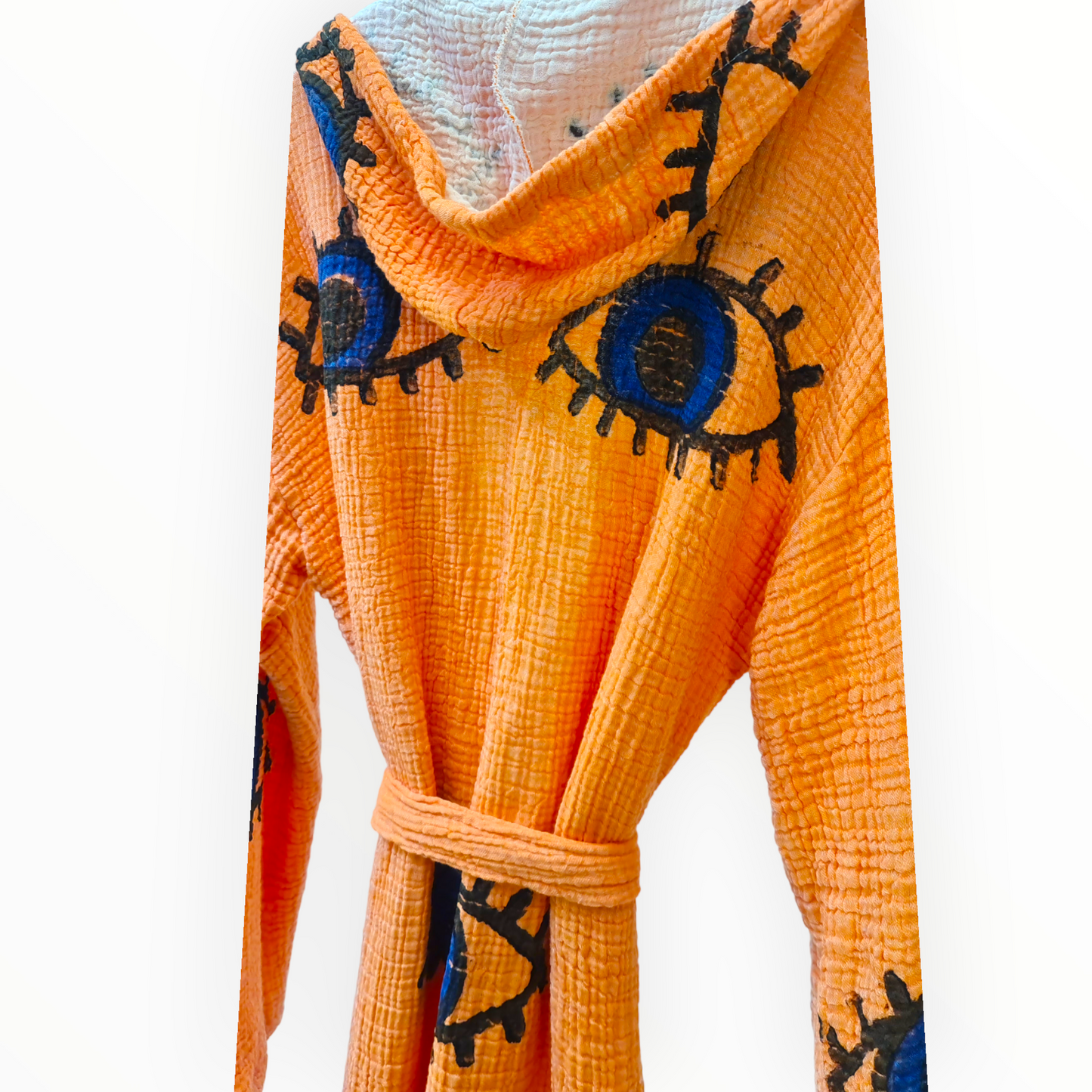 Turkish Towel Evil Eye Kimono Kaftan Bathrobe