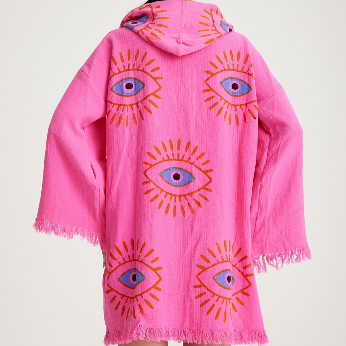 Natural Turkish Cotton Handmade Eye Kimono Set
