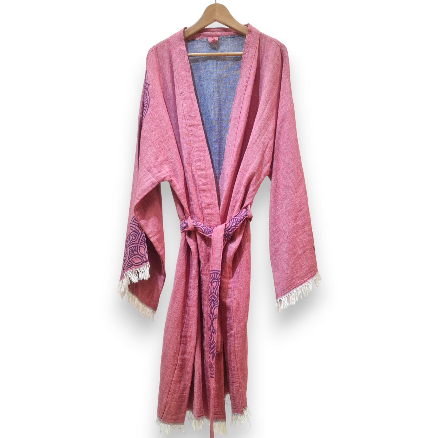 Turkish Towel Mandala Kimono Kaftan Bathrobe - Mandala Kimono Robe