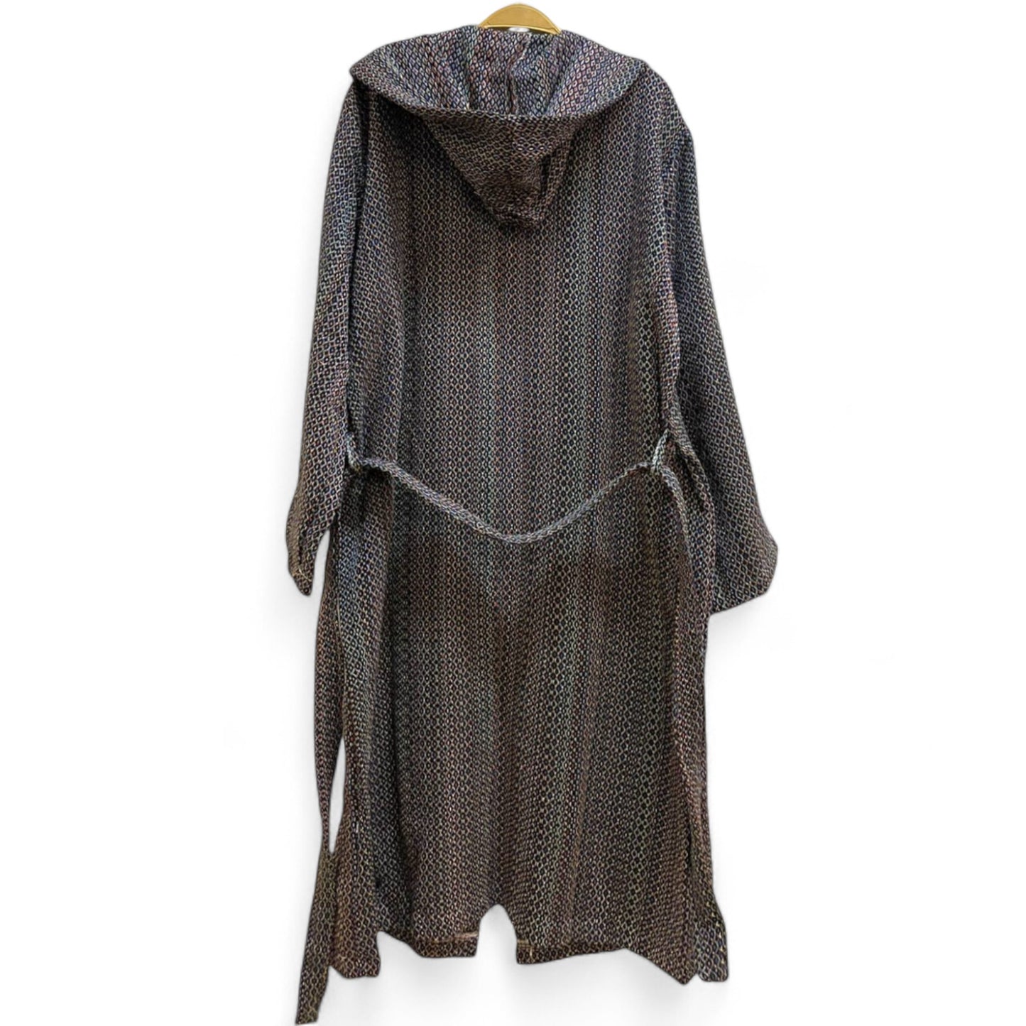 Diamond Design Turkish Towel Pestemal Bathrobe - Hooded & Unisex