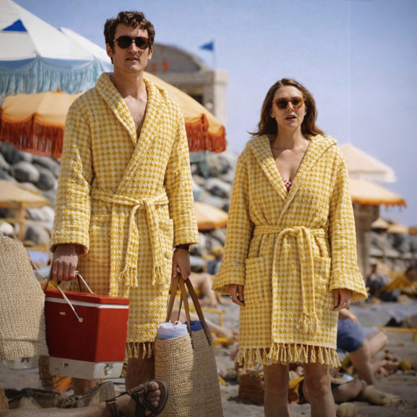 Turkish Hammam Bath Terry Towels Golden Dotted