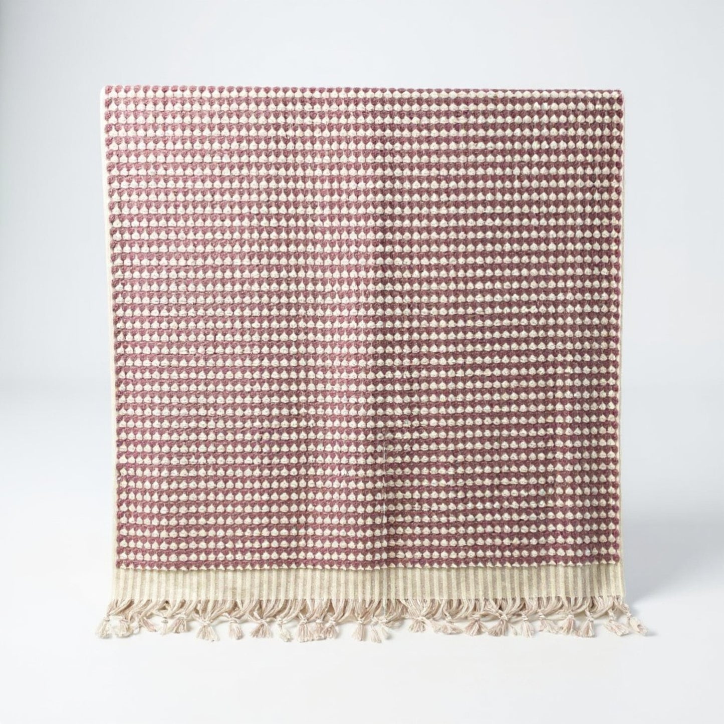 Turkish Terry Hammam Towel in Rose Pink Dotted Design – Luxury Cotton Bath Towel with Matching Hand Towel and Bathrobe Available Online