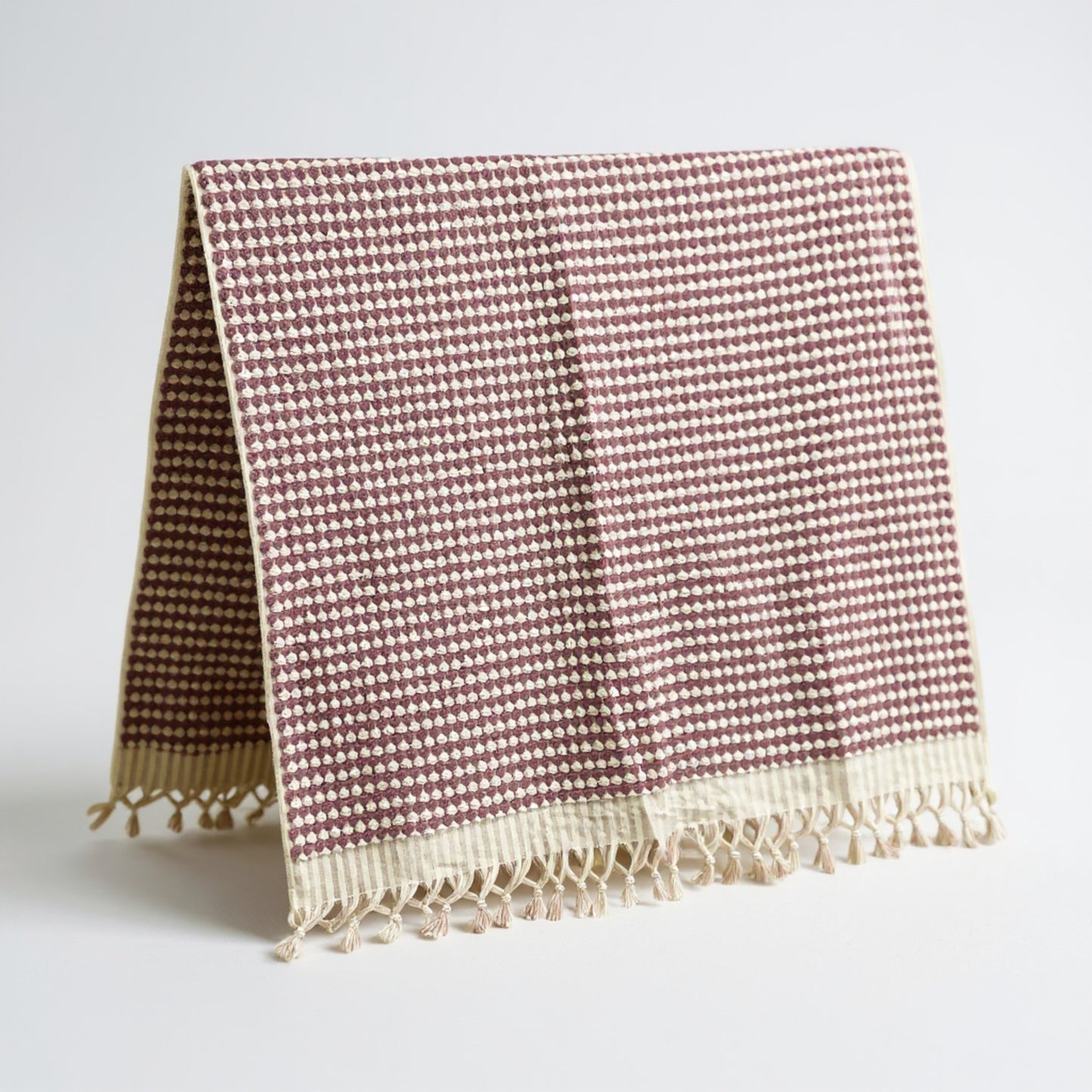 Turkish Terry Hammam Towel in Rose Pink Dotted Design – Luxury Cotton Bath Towel with Matching Hand Towel and Bathrobe Available Online