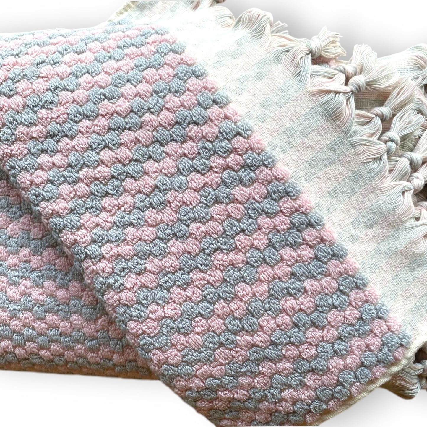 Turkish Terry Towel Natural Cotton Hand Woven Set