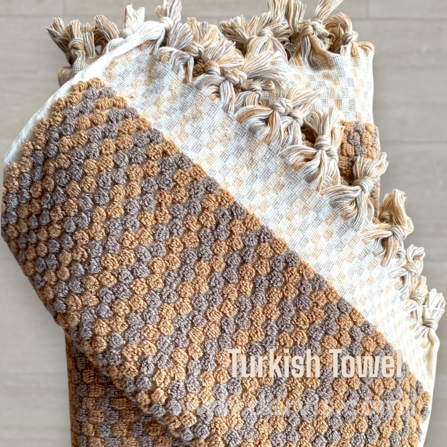 Turkish Terry Towel Natural Cotton Hand Woven Set
