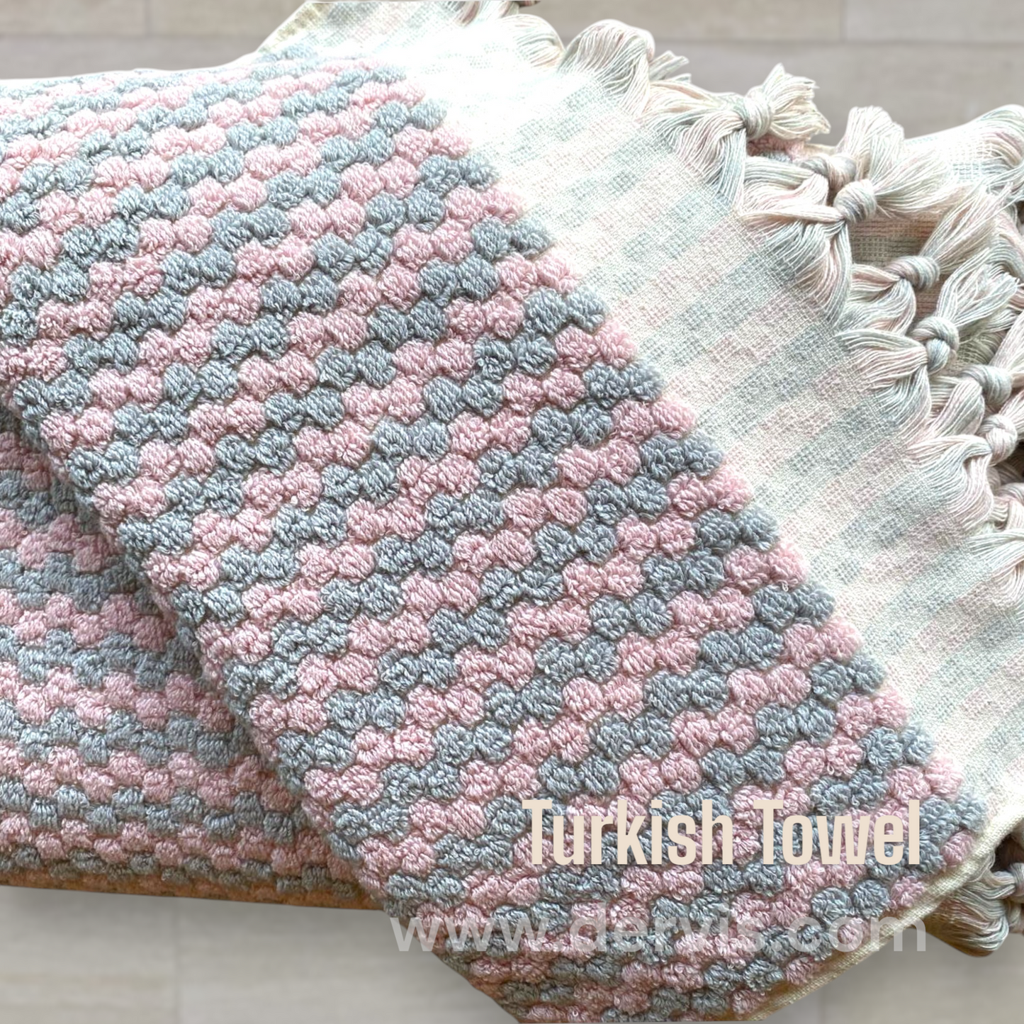 Turkish Terry Towel Natural Cotton Hand Woven Set