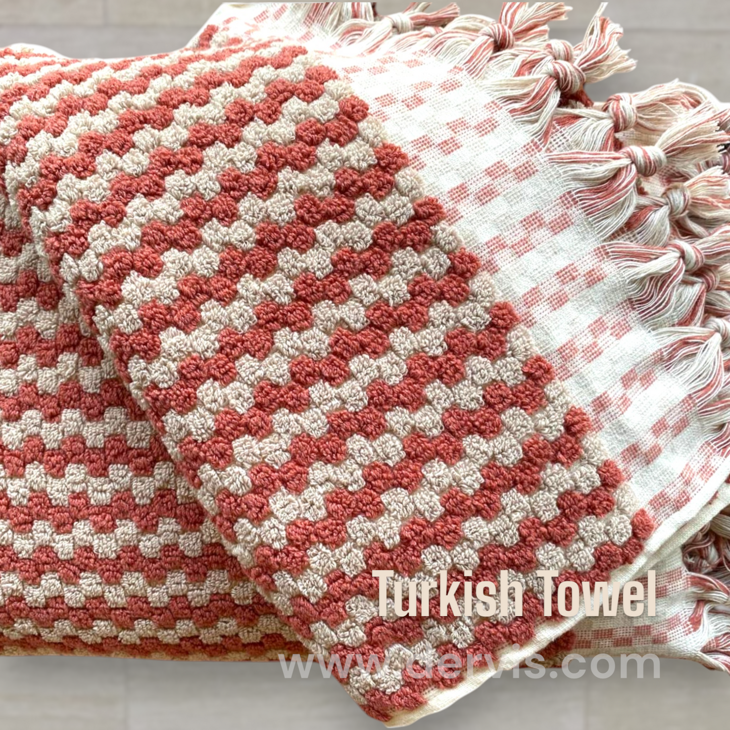 Turkish Terry Towel Natural Cotton Hand Woven Set