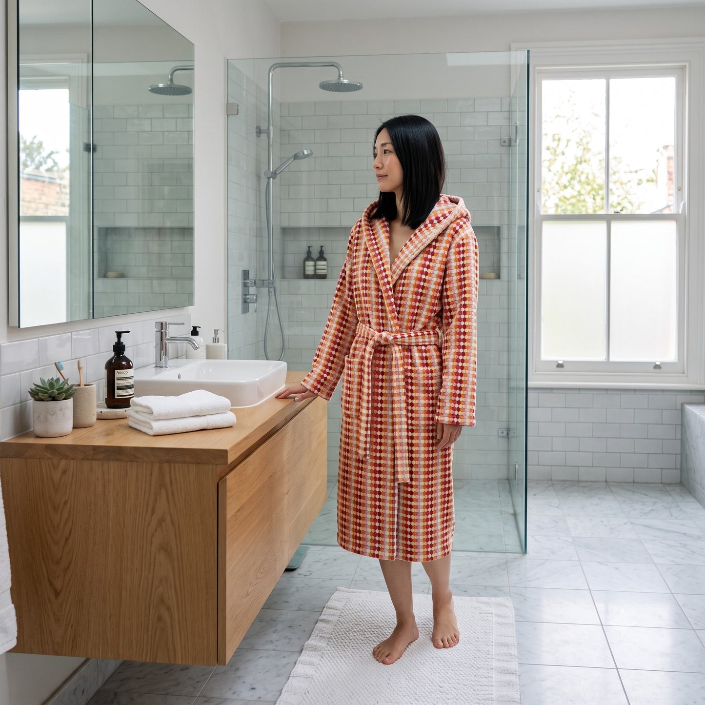 Joy Collection Hooded & Shawl Collar Turkish Terry Bathrobe