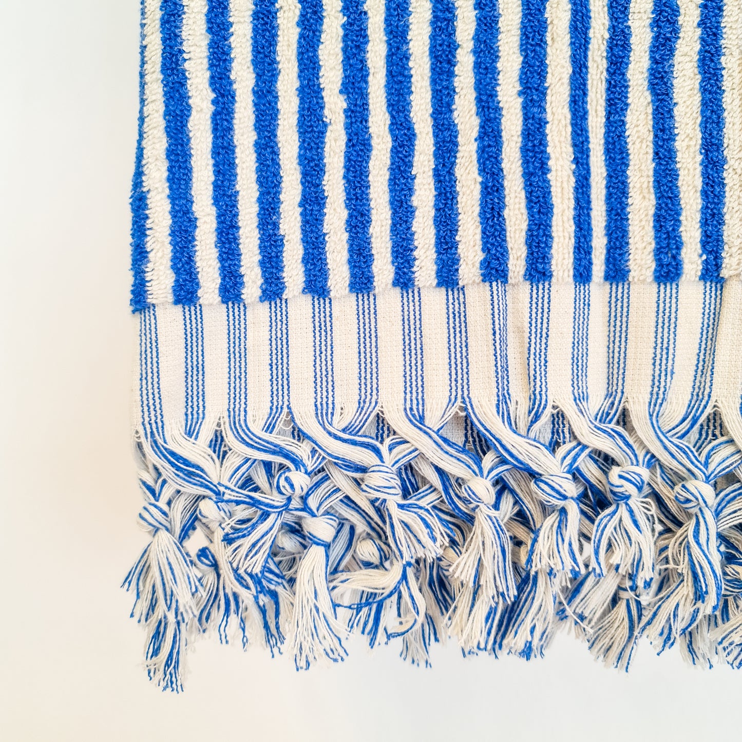 Turkish Hammam Bath Terry Towels Indigo Stripe