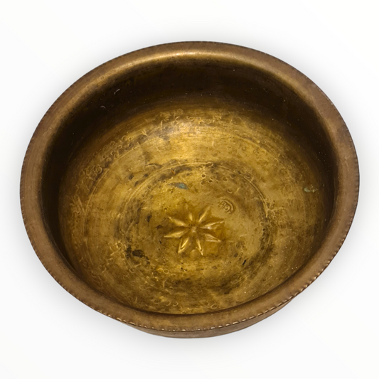 Antique Turkish Hammam Bowl - Turkish Bath Brass Bowl