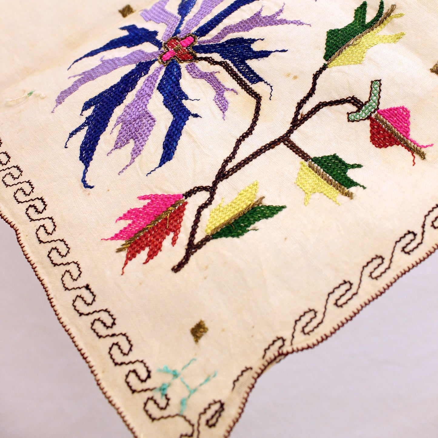 Antique Ottoman Anatolian Embroidered Dowry Bag