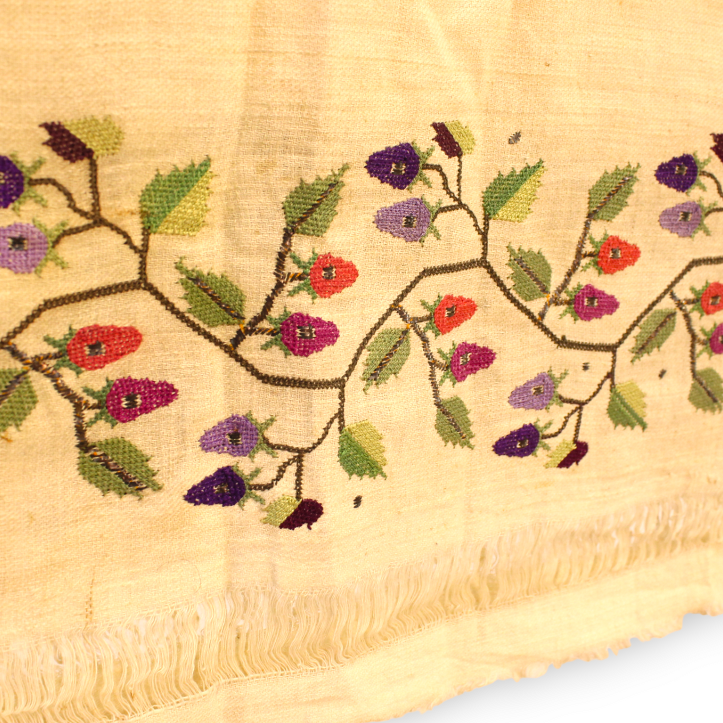 Antique Ottoman Anatolian Embroidered Turkish Towel