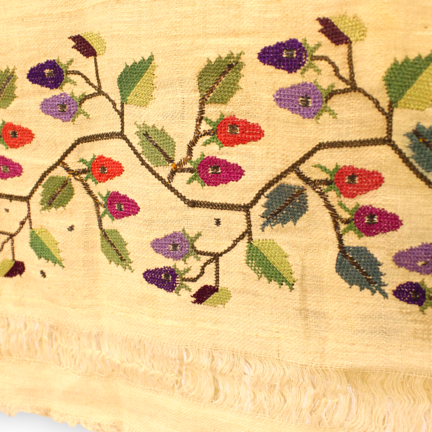 Antique Ottoman Anatolian Embroidered Turkish Towel
