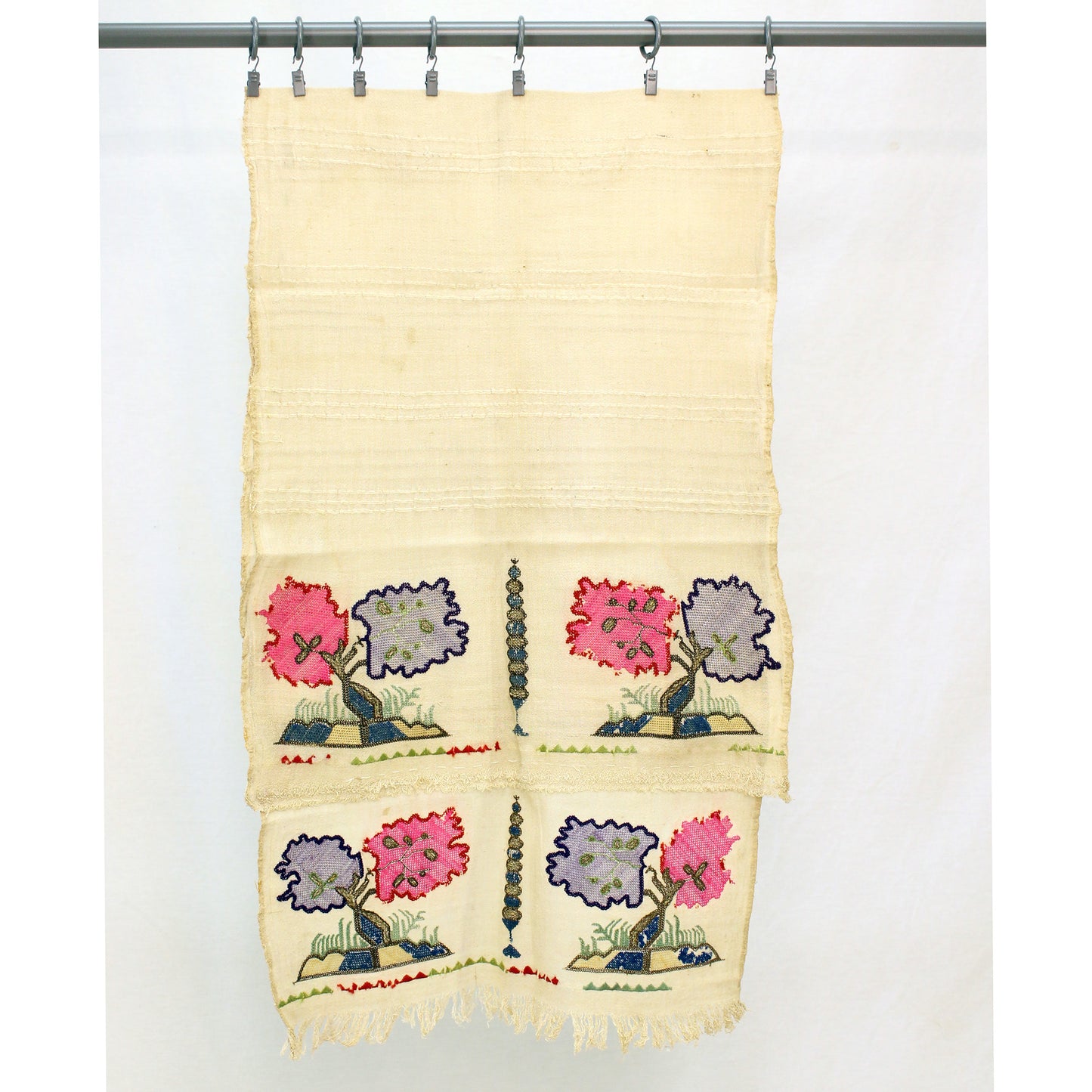 Antique Ottoman Embroidered Yaglik Napkin or Waist Sash