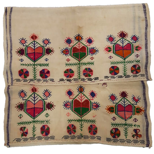 Antique Original Handmade Ottoman Silk Decorated Textile