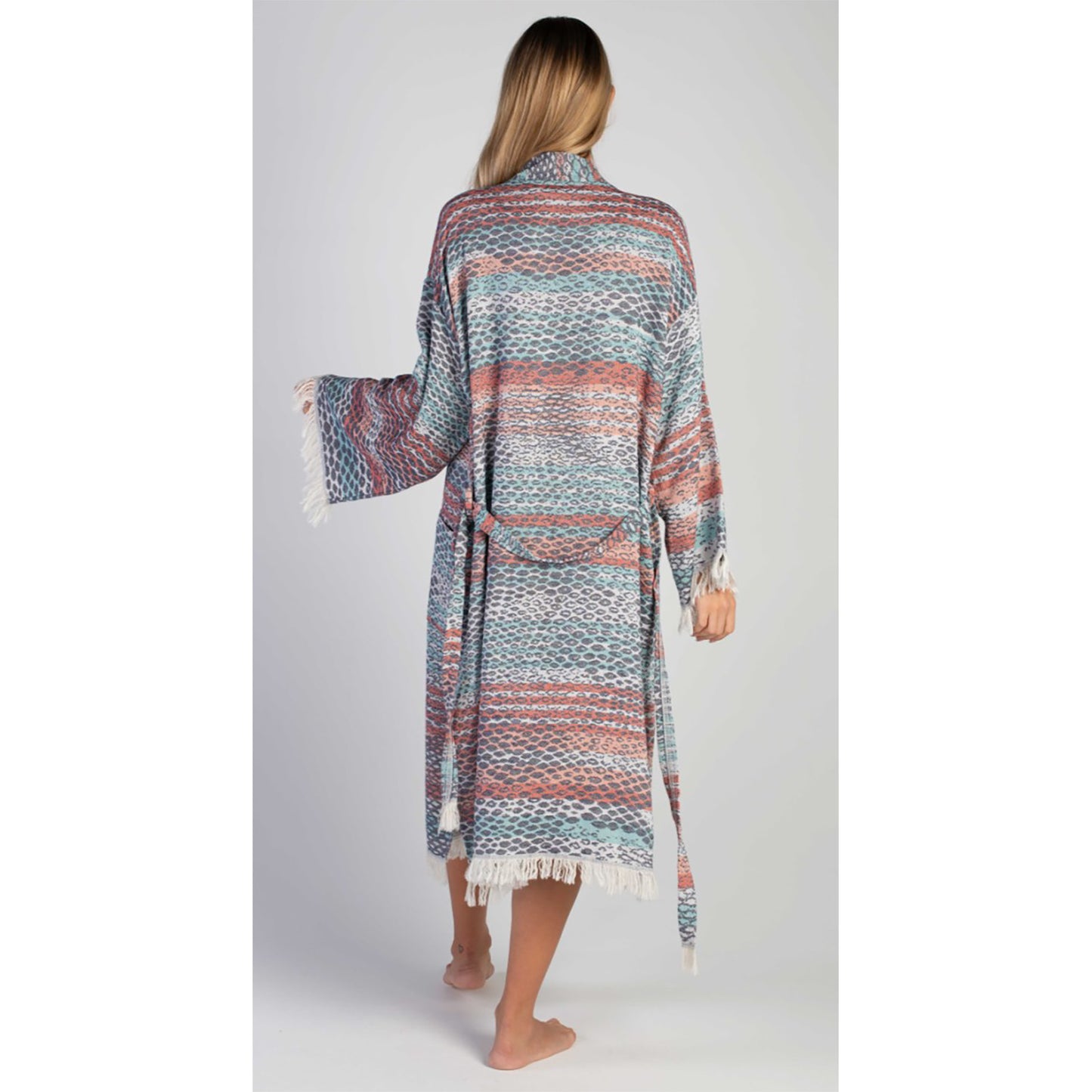 Bathrobe Kimono Turkish Towel Multicolor