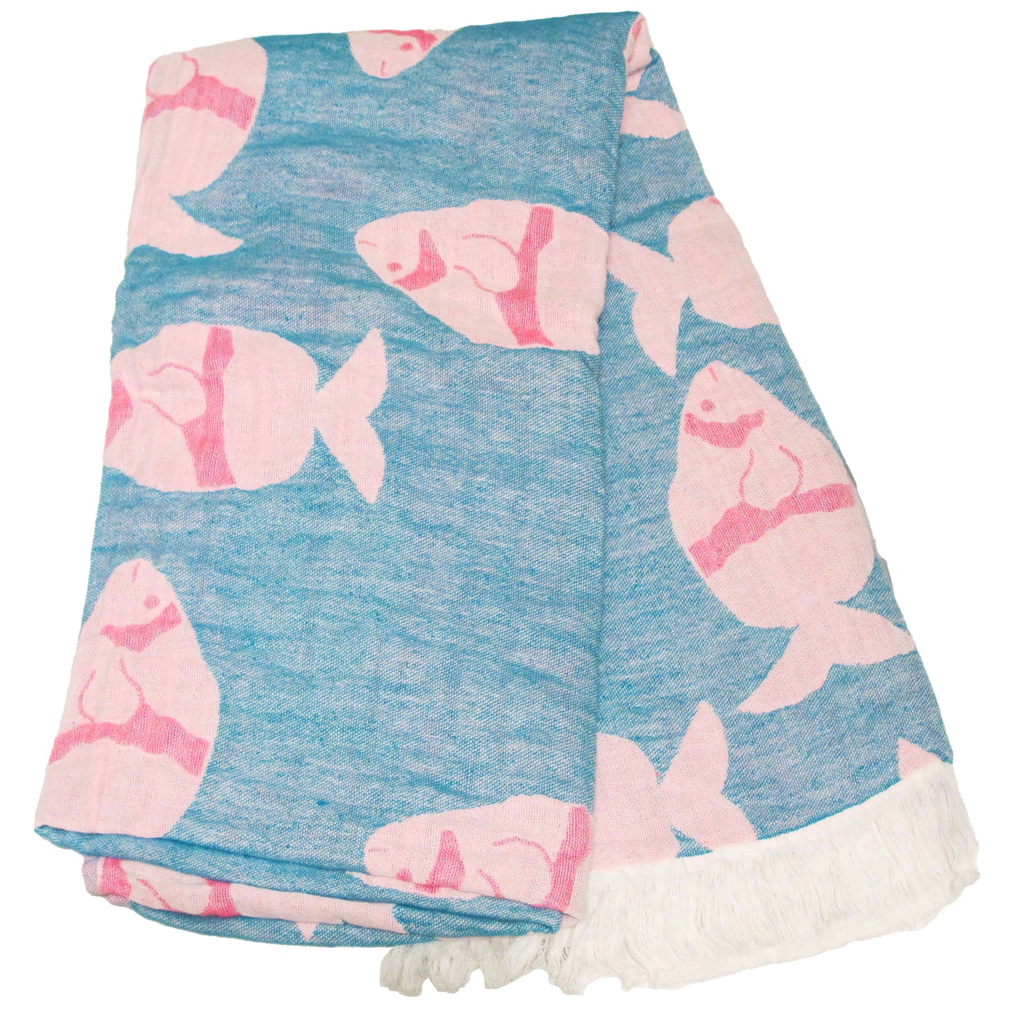 Blue Fish Pestemal Turkish Towel