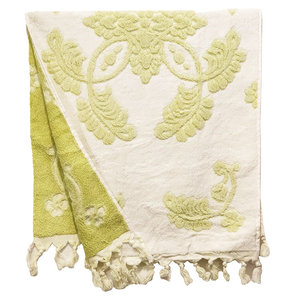 Bursa Design Double Side Turkish Terry Hand Towel Green – Dervis Natural  Textile