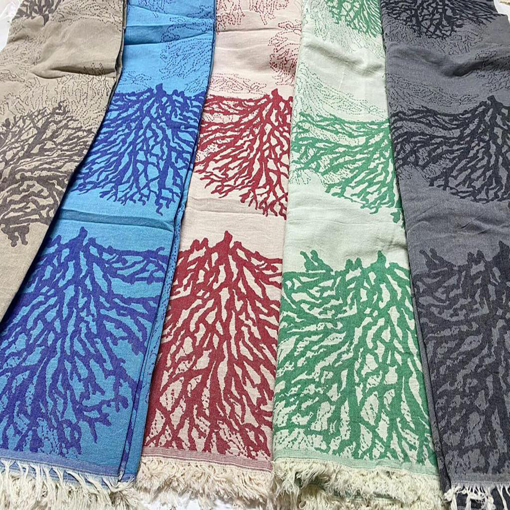 Jacquard Turkish Towel Throw Blanket