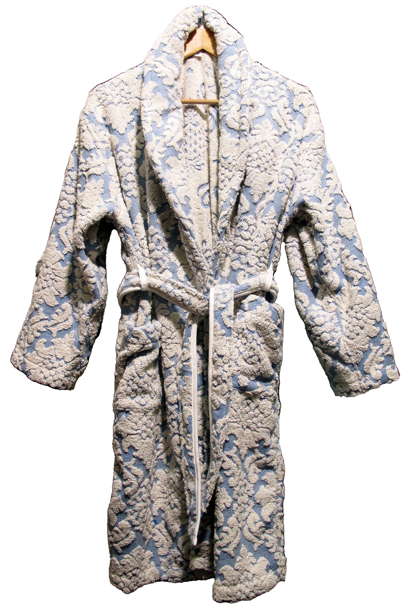 Damascus Design Turkish Terry Towel Bathrobe - Blue