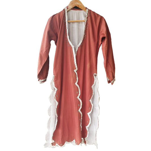 Antique Ottoman Anatolian Dress Rose - Üç Etek