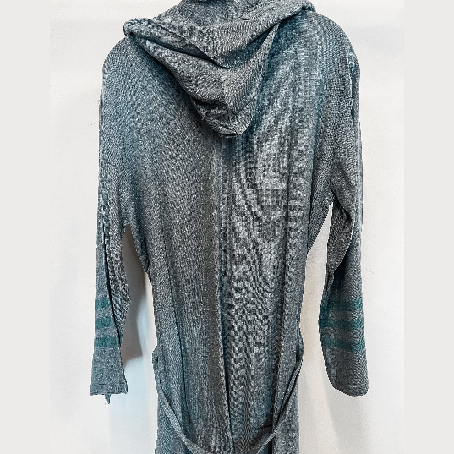 Hand-Woven Pure Silk Turkish Towel Bathrobe Blue