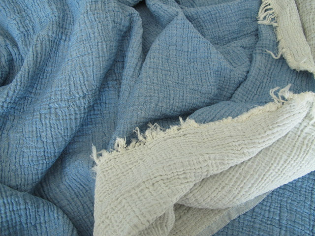 Natural Cotton Muslin Bed Cover - Blanket