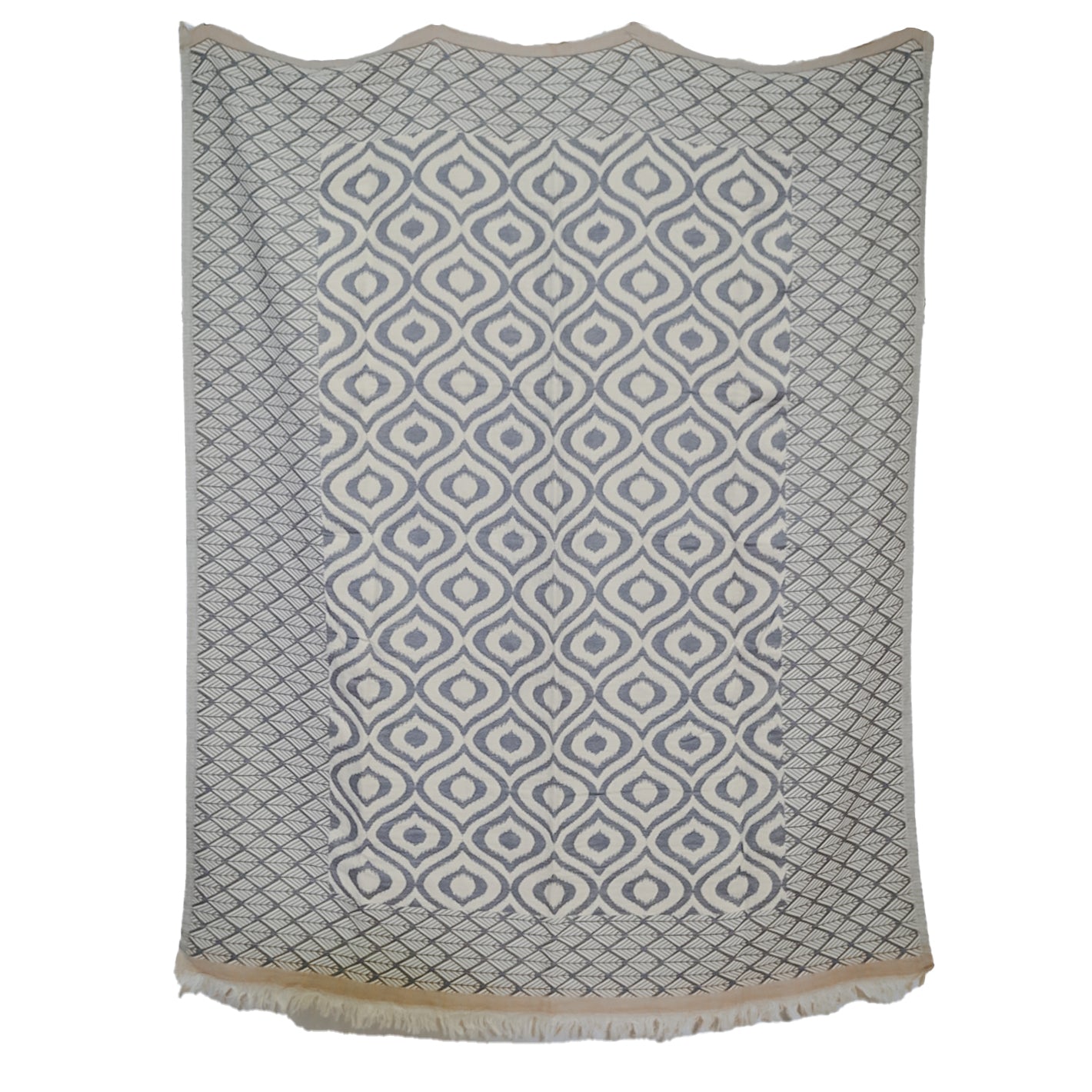 Ikat Design Turkish Towel Throw Blanket Gri