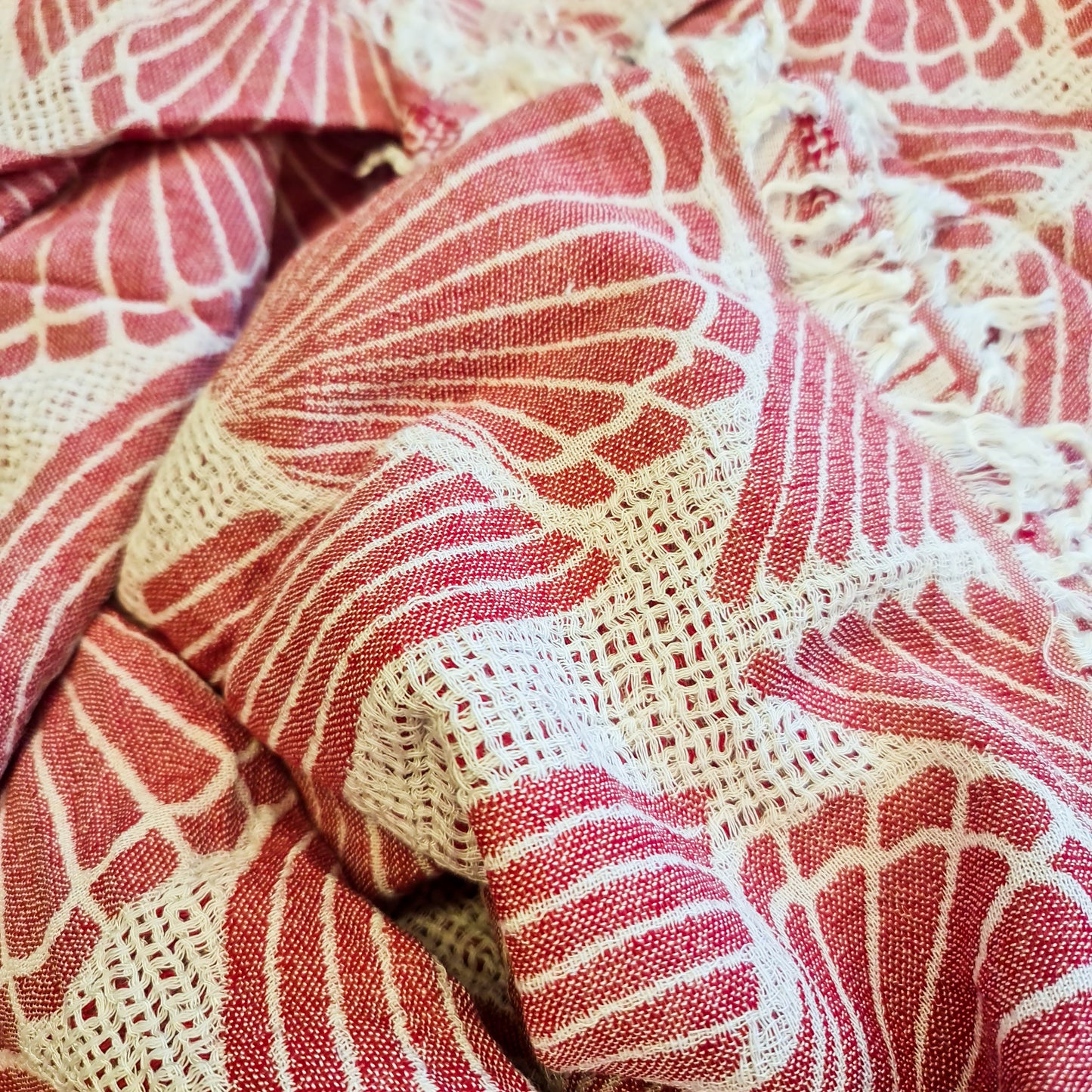 Jacquard Design Natural Cotton Turkish Towel Pestemal