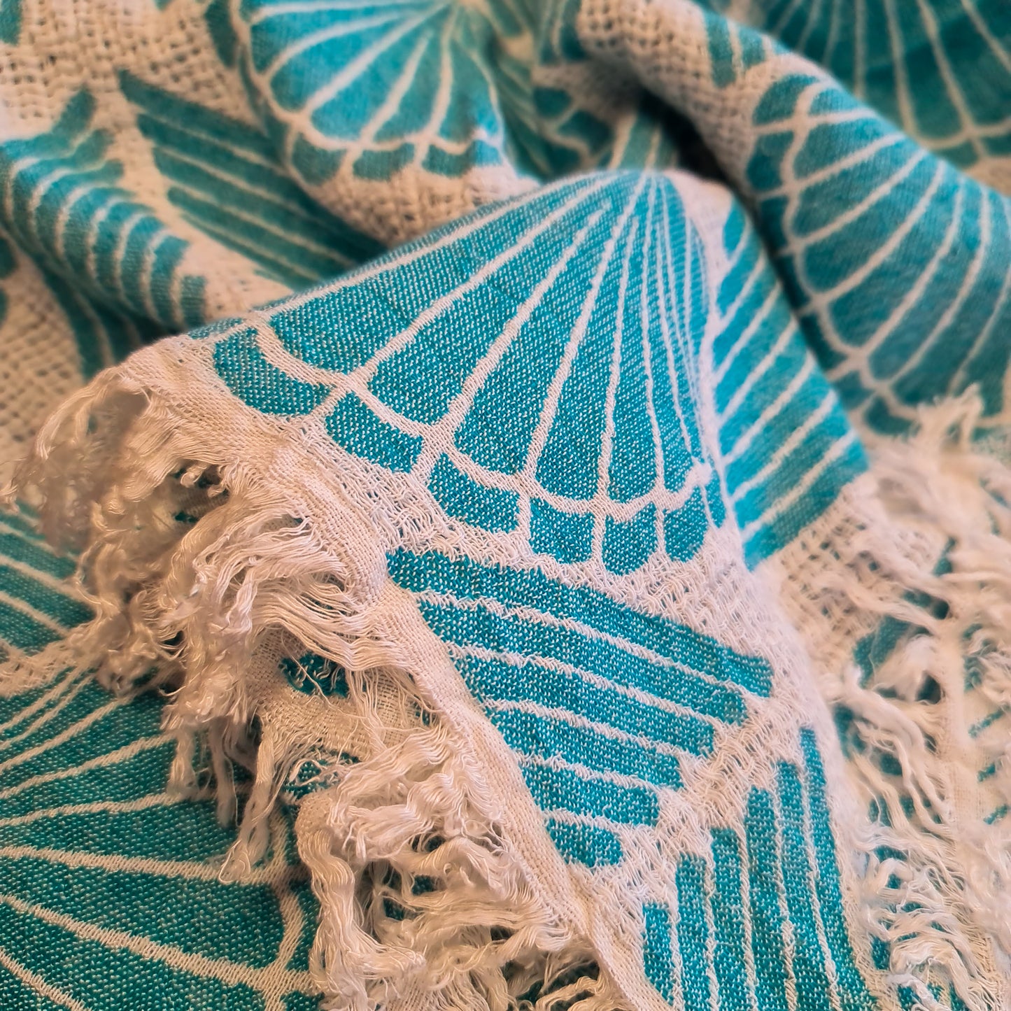 Jacquard Design Natural Cotton Turkish Towel Pestemal