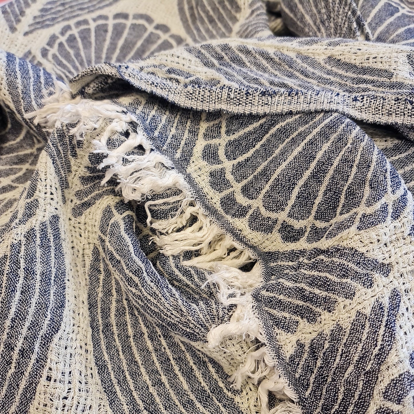 Jacquard Design Natural Cotton Turkish Towel Pestemal