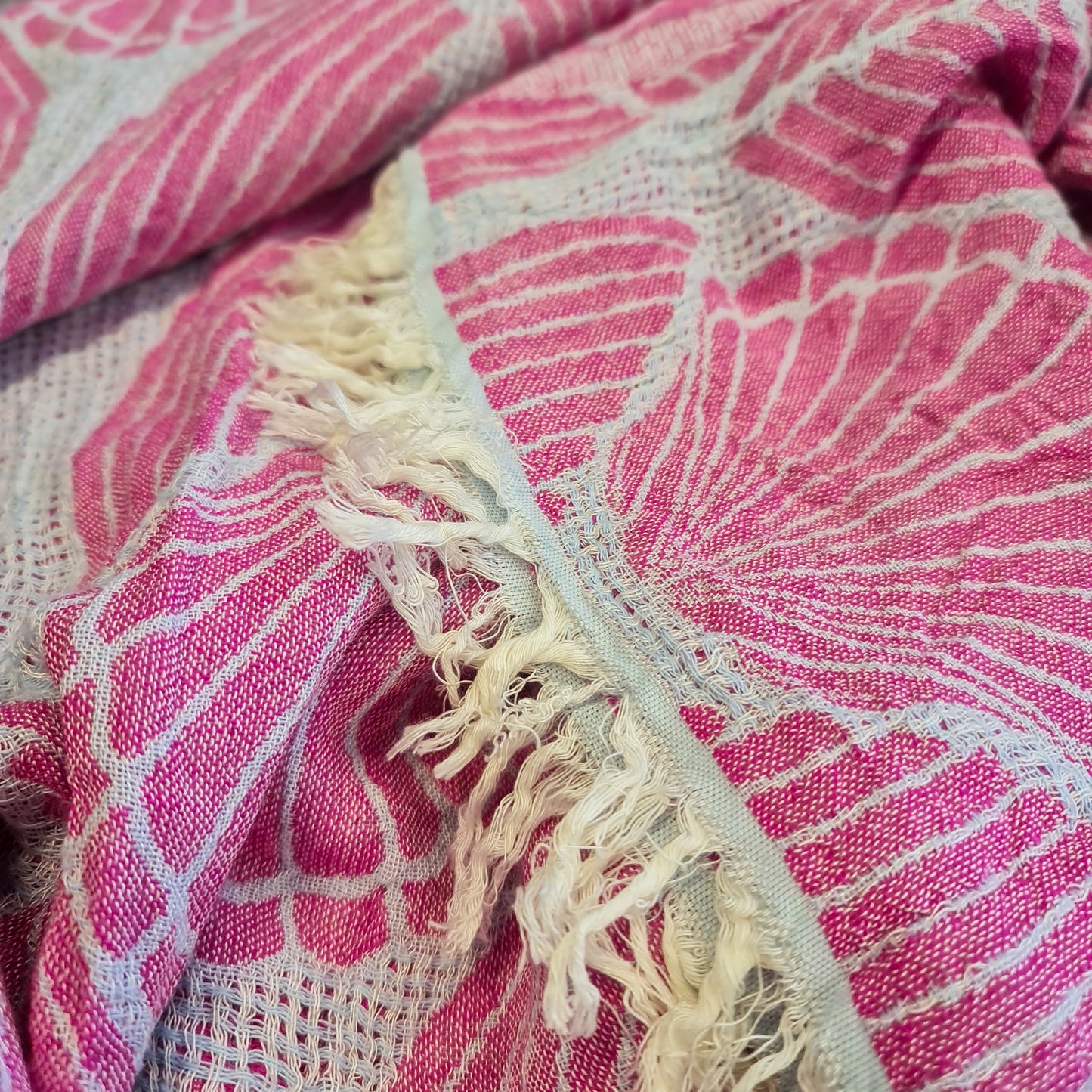 Jacquard Design Natural Cotton Turkish Towel Pestemal