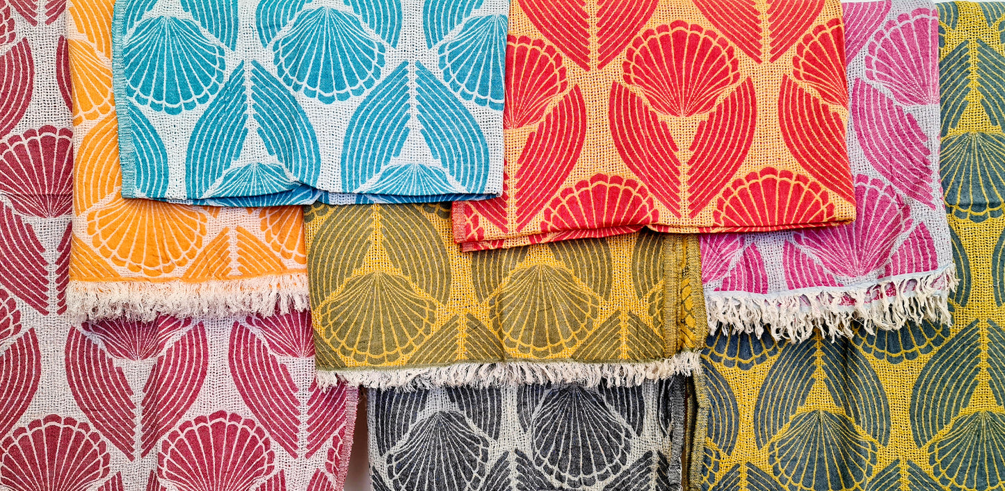 Jacquard Design Natural Cotton Turkish Towel Pestemal
