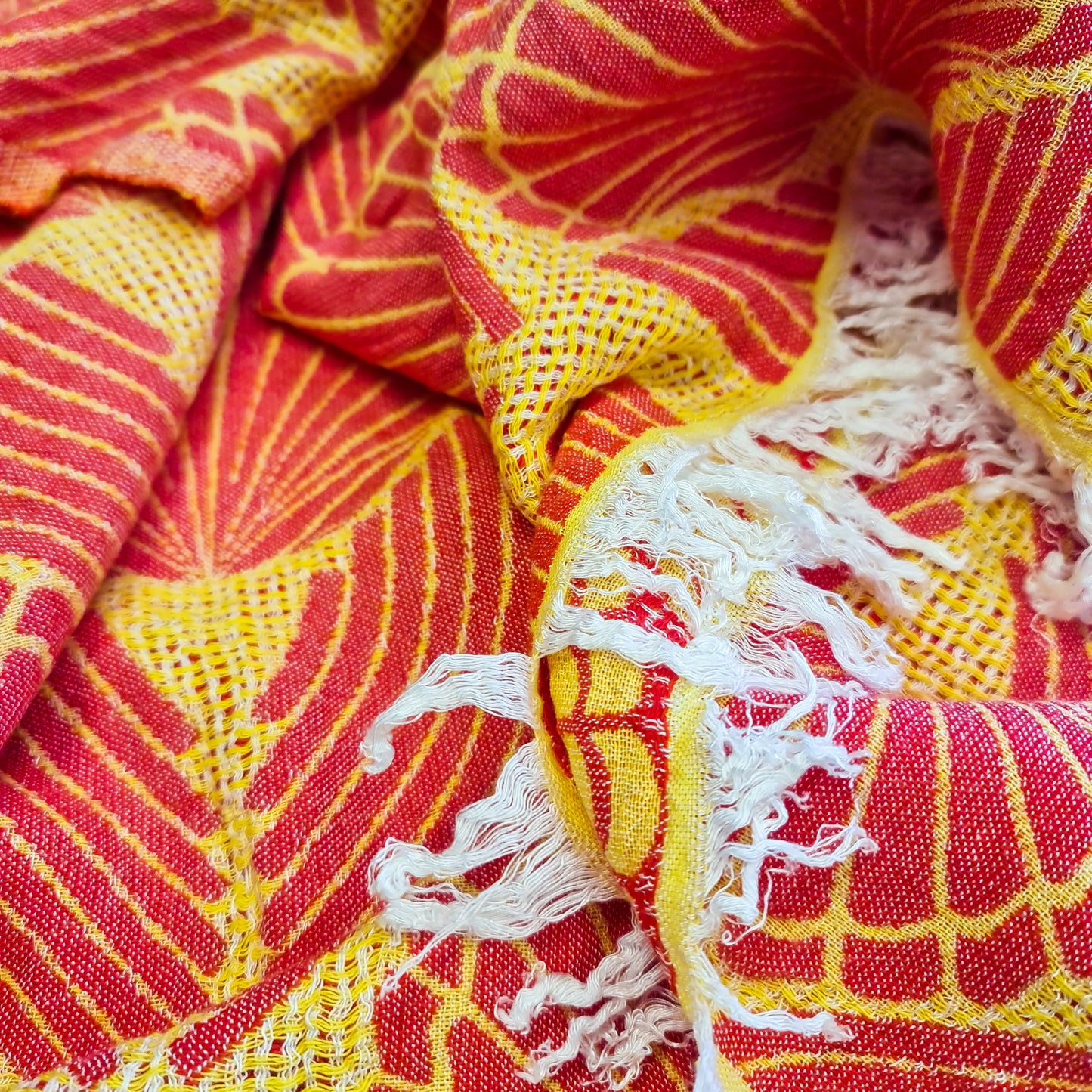 Jacquard Design Natural Cotton Turkish Towel Pestemal