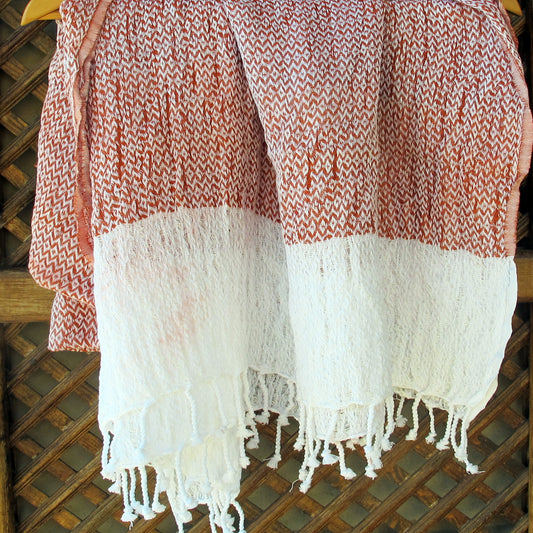 Jude Linen Cotton Turkish Towel Peshtemal Red