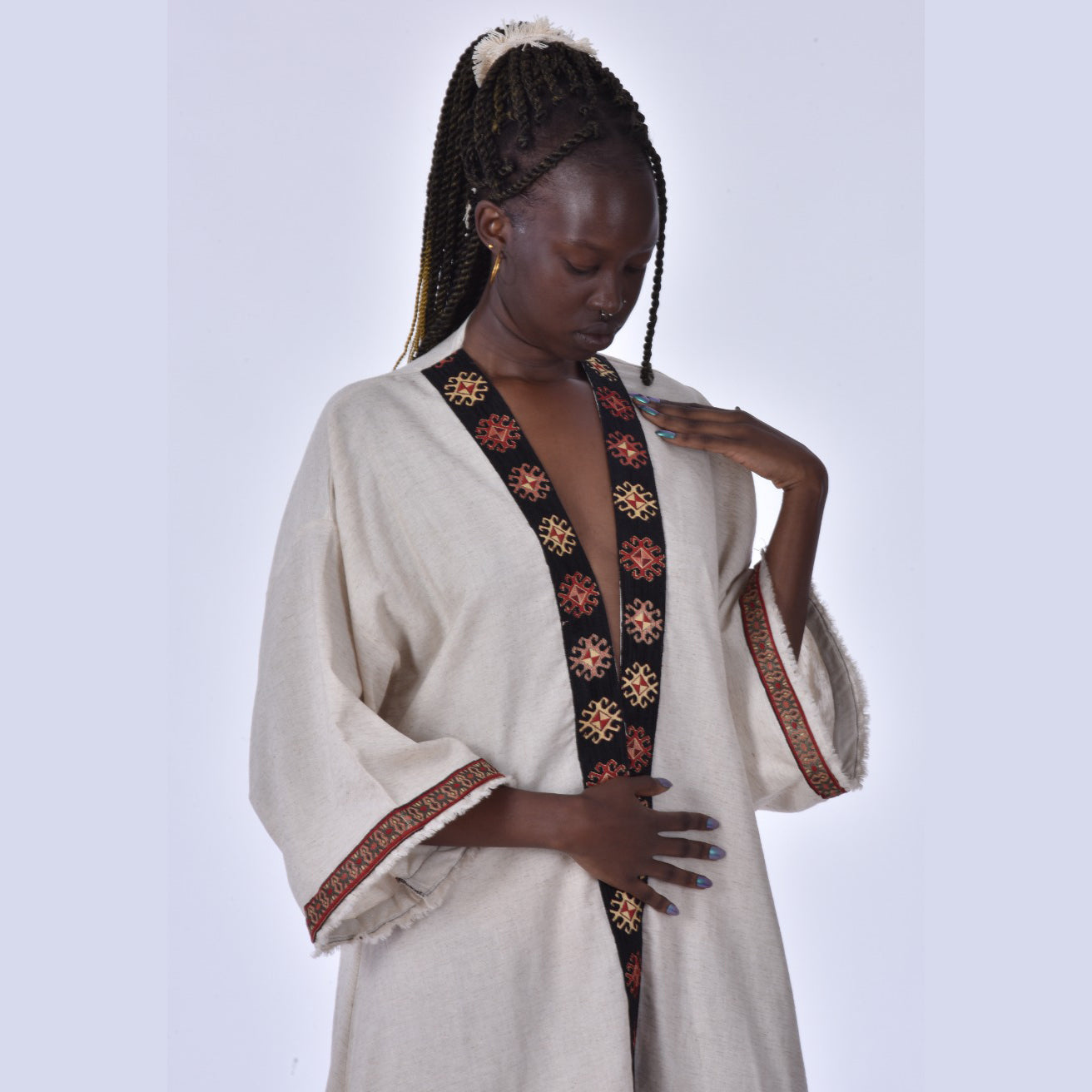 Kaftan Kimono Hand Made Borders