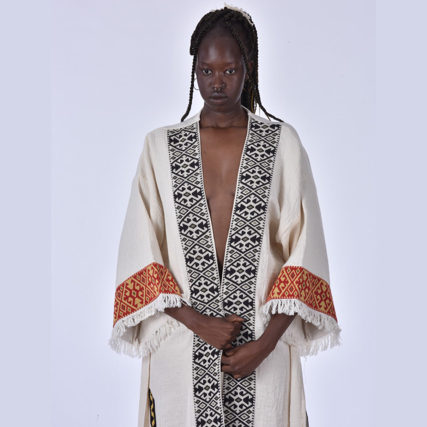 Kaftan Kimono With Kilim Fabric Borders