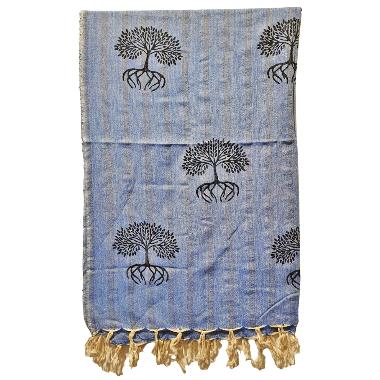 Linen Turkish Towel Pestemal Tree Pattern