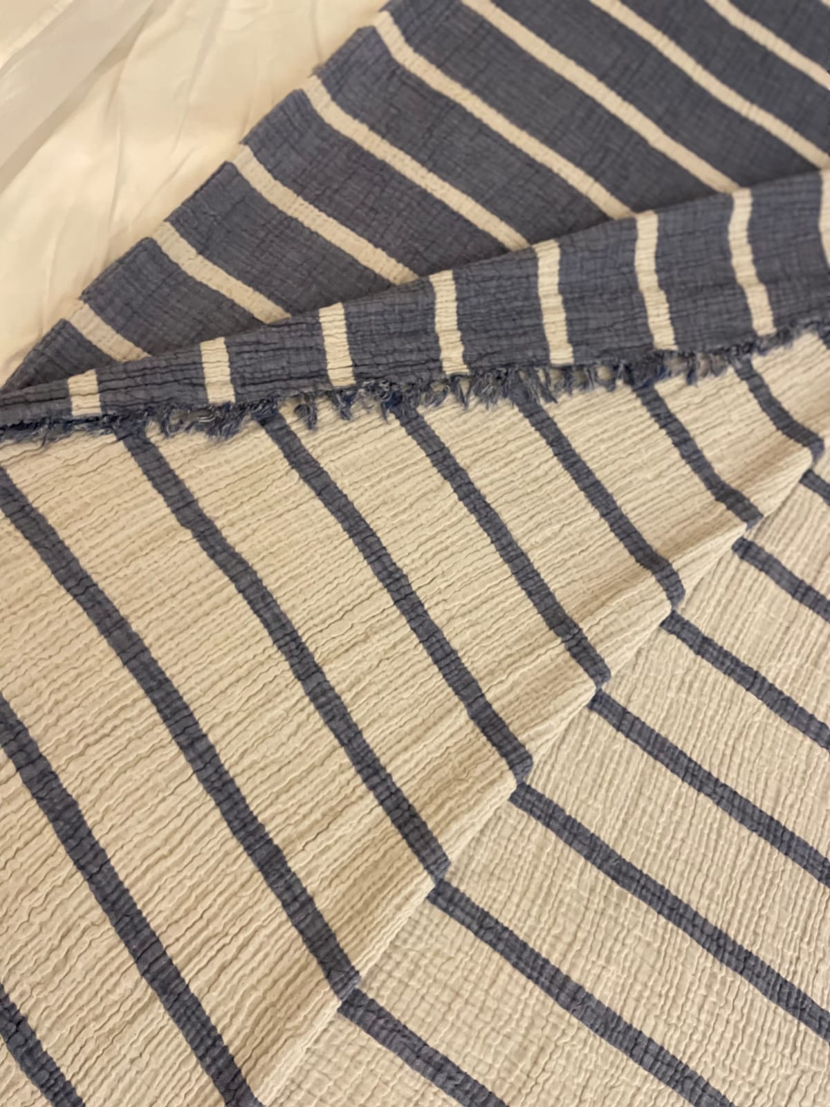 Muslin Natural Cotton Blanket Pillow Set Stripe Gauze Blanket for Adult